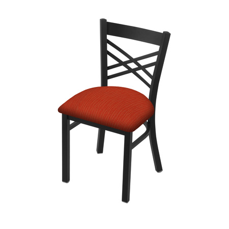 HOLLAND BAR STOOL CO 620 Catalina 18" Chair with Black Wrinkle Finish and Graph Poppy Seat 62018BW021